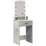 Mesa de Maquillaje con Luces LED Gris Concreto 50x41x140 cm de , Tocadores para dormitorios - Ref: Foro24-865157, Precio: 92,...