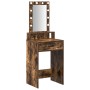 Mesa de Tocador con Luces LED Roble Ahumado 50x41x140 cm de , Tocadores para dormitorios - Ref: Foro24-865158, Precio: 94,66 ...