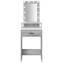 Mesa de tocador  con luces LED en Gris Sonoma 50x41x140 cm | Foro24.es | Tu tienda online para hogar, jardín y más Foro24.es