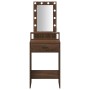 Mesa de Tocador  con Luces LED Madera de Fresno 50x41x140 cm | Foro24.es | Tu tienda online para hogar, jardín y más Foro24.es