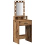Mesa de tocador con luces LED Madera vieja 50x41x140 cm de , Tocadores para dormitorios - Ref: Foro24-865161, Precio: 92,84 €...