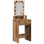 Mesa de tocador con luces LED Madera vieja 50x41x140 cm de , Tocadores para dormitorios - Ref: Foro24-865161, Precio: 92,84 €...