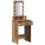 Mesa de tocador con luces LED Madera vieja 50x41x140 cm de , Tocadores para dormitorios - Ref: Foro24-865161, Precio: 92,84 €...