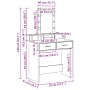 Tocador LED Blanco 79x41x140 cm de , Tocadores para dormitorios - Ref: Foro24-865163, Precio: 120,03 €, Descuento: -5%%