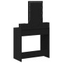 Mesa de tocador con luces LED en roble negro 79x41x140 cm de , Tocadores para dormitorios - Ref: Foro24-865164, Precio: 118,9...