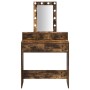 Mesa de tocador  con luces LED en roble ahumado 79x41x140 cm | Foro24.es | Tu tienda online para hogar, jardín y más Foro24.es