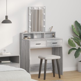 Comprar Mesa de tocador con luces LED Gris Sonoma