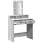 Mesa de tocador  con luces LED Gris Sonoma 79x41x140 cm | Foro24.es | Tu tienda online para hogar, jardín y más Foro24.es