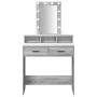 Mesa de tocador  con luces LED Gris Sonoma 79x41x140 cm | Foro24.es | Tu tienda online para hogar, jardín y más Foro24.es