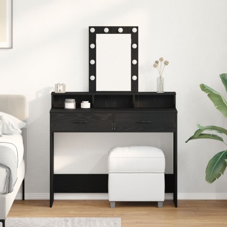 Mesa de tocador  con luces LED, Roble Negro, 100x41x140 cm | Foro24.es | Tu tienda online para hogar, jardín y más Foro24.es