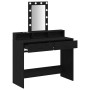 Mesa de tocador  con luces LED, Roble Negro, 100x41x140 cm | Foro24.es | Tu tienda online para hogar, jardín y más Foro24.es