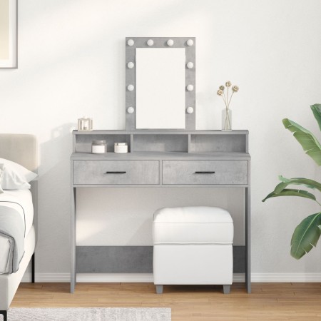 Mesa de Tocador  con luces LED Gris concreto 100x41x140 cm | Foro24.es | Tu tienda online para hogar, jardín y más Foro24.es