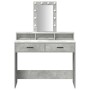 Mesa de Tocador  con luces LED Gris concreto 100x41x140 cm | Foro24.es | Tu tienda online para hogar, jardín y más Foro24.es