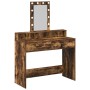 Mesa de tocador  con luces LED Roble ahumado 100x41x140 cm | Foro24.es | Tu tienda online para hogar, jardín y más Foro24.es