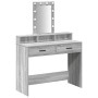 Mesa de tocador con luces LED Gris Sonoma 100x41x140 cm de , Tocadores para dormitorios - Ref: Foro24-865177, Precio: 120,49 ...