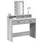Mesa de tocador con luces LED Gris Sonoma 100x41x140 cm de , Tocadores para dormitorios - Ref: Foro24-865177, Precio: 120,49 ...
