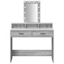 Mesa de tocador con luces LED Gris Sonoma 100x41x140 cm de , Tocadores para dormitorios - Ref: Foro24-865177, Precio: 120,49 ...