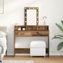 Mesa de Tocador  con Luces LED de Madera Vieja 100x41x140 cm | Foro24.es | Tu tienda online para hogar, jardín y más Foro24.es