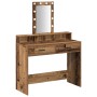 Mesa de Tocador  con Luces LED de Madera Vieja 100x41x140 cm | Foro24.es | Tu tienda online para hogar, jardín y más Foro24.es