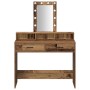 Mesa de Tocador  con Luces LED de Madera Vieja 100x41x140 cm | Foro24.es | Tu tienda online para hogar, jardín y más Foro24.es