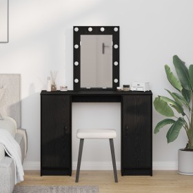 Comprar Mesa de Tocador con Luces LED Roble Negro