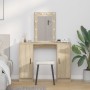Mesa de Tocador  con Luces LED en Roble Sonoma, 102x33x135 cm | Foro24.es | Tu tienda online para hogar, jardín y más Foro24.es