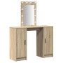 Mesa de Tocador  con Luces LED en Roble Sonoma, 102x33x135 cm | Foro24.es | Tu tienda online para hogar, jardín y más Foro24.es