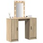 Mesa de Tocador  con Luces LED en Roble Sonoma, 102x33x135 cm | Foro24.es | Tu tienda online para hogar, jardín y más Foro24.es