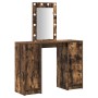 mesa de tocador  con luces LED Roble Ahumado 102x33x135 cm | Foro24.es | Tu tienda online para hogar, jardín y más Foro24.es