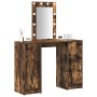 mesa de tocador  con luces LED Roble Ahumado 102x33x135 cm | Foro24.es | Tu tienda online para hogar, jardín y más Foro24.es