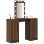 Mesa de tocador  con luces LED Roble Marrón 102x33x135 cm | Foro24.es | Tu tienda online para hogar, jardín y más Foro24.es