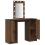 Mesa de tocador  con luces LED Roble Marrón 102x33x135 cm | Foro24.es | Tu tienda online para hogar, jardín y más Foro24.es