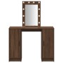 Mesa de tocador  con luces LED Roble Marrón 102x33x135 cm | Foro24.es | Tu tienda online para hogar, jardín y más Foro24.es