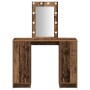 Mesa de Maquillaje con Luces LED Madera Vieja 102x33x135 cm | Foro24.es | Tu tienda online para hogar, jardín y más Foro24.es