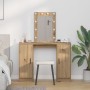 Mesa de Tocador  con Luces LED Roble Artesanal 102x33x135 cm | Foro24.es | Tu tienda online para hogar, jardín y más Foro24.es
