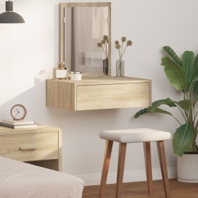 Mesa de tocador colgante de roble Sonoma 60x40x70 cm de , Tocadores para dormitorios - Ref: Foro24-865192, Precio: 66,02 €, D...