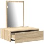 Mesa de tocador colgante de roble Sonoma 60x40x70 cm de , Tocadores para dormitorios - Ref: Foro24-865192, Precio: 66,02 €, D...