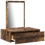 Mesa de tocador montada en la pared Roble ahumado 60x40x70 cm de , Tocadores para dormitorios - Ref: Foro24-865194, Precio: 6...
