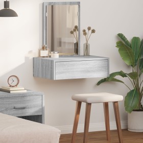 Mesa de Tocador Colgante en Gris Sonoma, 60x40x70 cm de , Tocadores para dormitorios - Ref: Foro24-865195, Precio: 66,90 €, D...