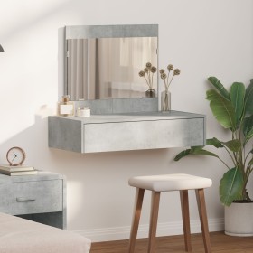 Mesa de Tocador Colgante Gris Concreto 83x40x70 cm de , Tocadores para dormitorios - Ref: Foro24-865202, Precio: 83,21 €, Des...