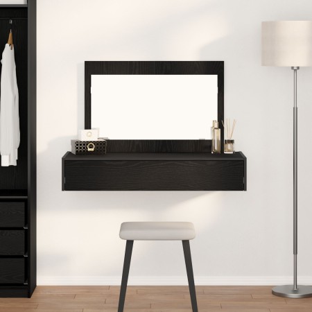 Mesa de Tocador Montada en la Pared  en Roble Negro, 100x40x70 cm | Foro24.es | Tu tienda online para hogar, jardín y más Foro24.es