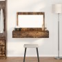 Mesa de tocador colgante Roble Ahumado 100x40x70 cm de , Tocadores para dormitorios - Ref: Foro24-865212, Precio: 99,28 €, De...
