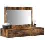 Mesa de tocador colgante Roble Ahumado 100x40x70 cm de , Tocadores para dormitorios - Ref: Foro24-865212, Precio: 99,28 €, De...