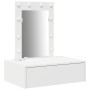 Mesa de Tocador Montada en la Pared con Luces LED - Blanca de , Tocadores para dormitorios - Ref: Foro24-865217, Precio: 90,3...
