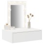 Mesa de Tocador Montada en la Pared con Luces LED - Blanca de , Tocadores para dormitorios - Ref: Foro24-865217, Precio: 90,3...