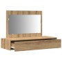 Mesa de Tocador Colgante de Pared de Roble Artesanal 100x40x70 cm de , Tocadores para dormitorios - Ref: Foro24-865216, Preci...