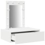 Mesa de Tocador Montada en la Pared con Luces LED - Blanca de , Tocadores para dormitorios - Ref: Foro24-865217, Precio: 90,3...