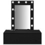 Mesa de Tocador Montada en la Pared con Luces LED - Roble Negro de , Tocadores para dormitorios - Ref: Foro24-865218, Precio:...