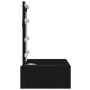 Mesa de Tocador Montada en la Pared con Luces LED - Roble Negro de , Tocadores para dormitorios - Ref: Foro24-865218, Precio:...