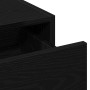 Mesa de Tocador Montada en la Pared con Luces LED - Roble Negro de , Tocadores para dormitorios - Ref: Foro24-865218, Precio:...